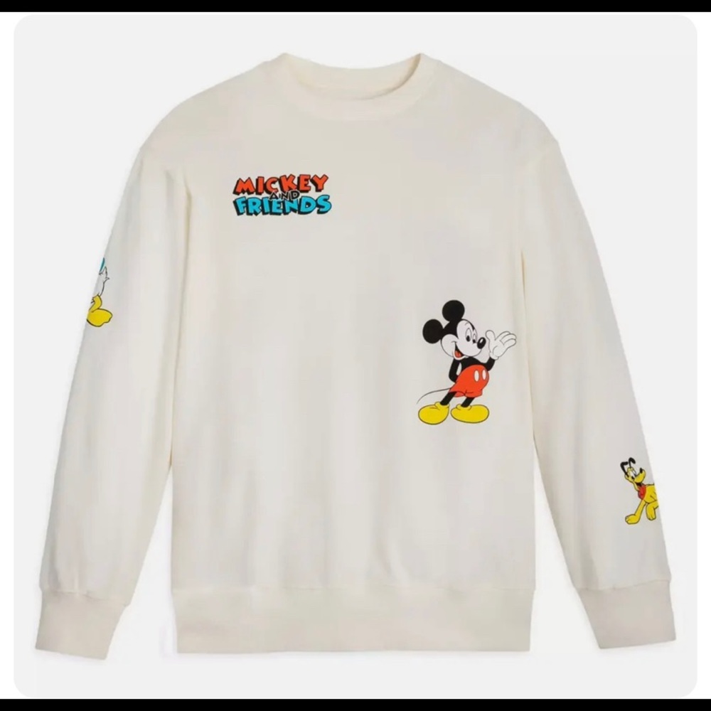 Mickey and Friends Cream Crewneck Sweatshirt • XL